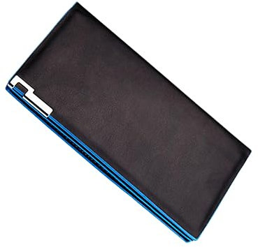 WOFASHPURET Schwarze Pu-Leder Geldbörse Für Herren Multifunktionales Kartenetui Mit Vielen Fächern Für Bargeld Kreditkarten Und Ausweise Robustes Design Für Täglichen Gebrauch