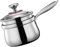 304 casseroles en acier inoxydable pour faire bouillir le lait et la soupe avec couvercle en verre
