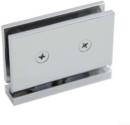 Abrazadera de latón para puertas de ducha, funciona con 8 12 mm de grosor de vidrio (cromo)