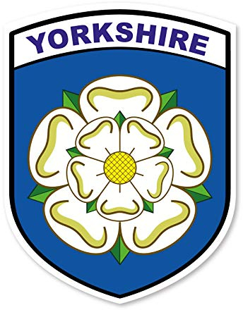 stika.co Set of 2 Yorkshire Flag Static Cling Stickers – Reusable Vinyl Decals for Windows, Perspex, and Glass Surfaces – 87 x 66mm
