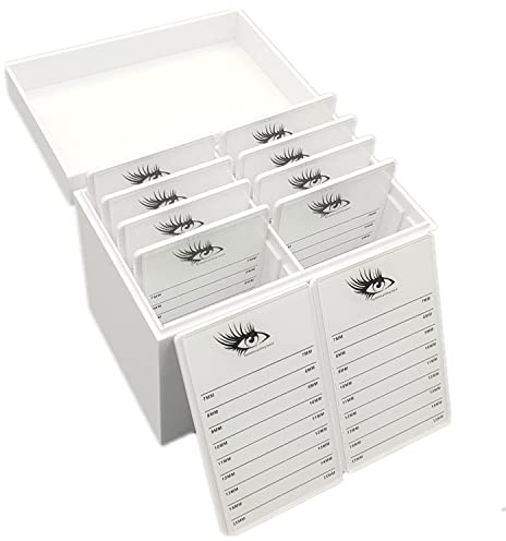 May healthbeauty 10 Layers Acrylic Eyelash Storage Box, Makeup Organizer False Eyelashes Glue Pallet Holder Grafting Extension Close-Packed Display