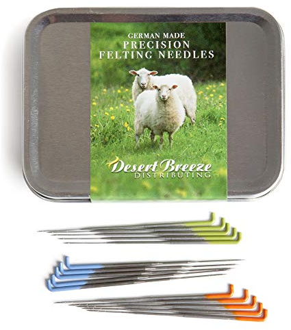 Precision Felt Needles - High Carbon Steel Fiber Art Tools for Needle Felting Kits and Wool Sculptures, Felting and Fiber Supplies for Beginners and