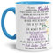 Tasse mit Spruch von der Mama für die Tochter - Kaffeetasse/Familie/Geschenk-Idee/Mug/Cup/Innen & Henkel Hellblau