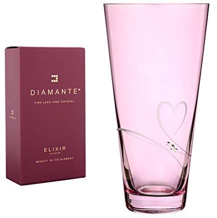 Diamante Romance Vase Lustre Rose 25 cm