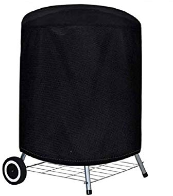 LDWLBYYD Grillabdeckung Schutzhülle Runden Plane Kältebeständig Winddicht Draussen Oxford Tuch Schutz Grill Schwerlast Picknick, Schwarz, 25 Größen, Anpassbar (Color : Black, Size : 84x84cm)