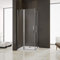 90x120x195cm Box Doccia Angolare Doppie Porte Apertura Battente-saloon Vetro Trasparente Anticalcare Con Barre Stabilizzatrici