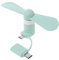 Buwei Mini Ventilatore Mini USB 2in1 Tipo C per Telefono Cellulare Samsung Xiaomi Huawei HTC