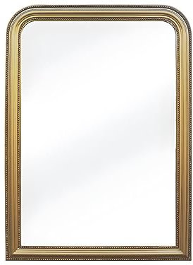 Vente-unique - Miroir trumeau en Bois de Paulownia - L. 80 x H. 110 cm - Doré Effet Laiton - Heloise