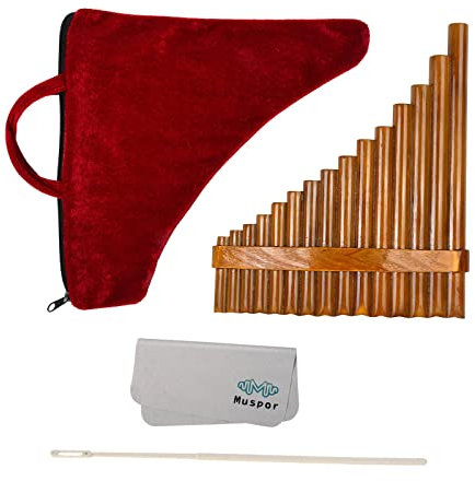 Perfeclan Pan Holzbläser 1 Satz Rechts-/Linkshand Natürliches Handgemachtes Instrument Chinesische Flautas Musicales 15 Pfeifen Flöte zum, Rechte Hand