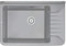 VBChome Fregadero de 50 x 35 x 25 cm, color gris, 1 cuenca, de poliestireno, montado en la pared, resistente, moderno, para jardín