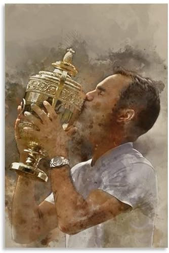 500 Teile Puzzle Sportstar-Tennisspieler Roger Federer Poster Holz Puzzle Erwachsene Stress Freisetzung Spiel 500 Piece 20.4x15inch(52x38cm) Kein Rahmen