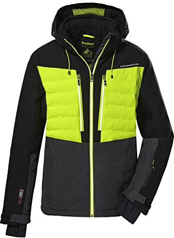 Killtec Herren Ksw 56 Mn Jckt Skijacke/ Funktionsjacke Mit Abzippbarer Kapuze Und Schneefang, Anthrazit Melange, L EU