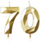 Yiran Geburtstagskerzen Zahlen 70-5cm Gold, Kerzen für Geburtstag, Torten- und Kuchendeko, Geburtstagsdeko, Nummer 70