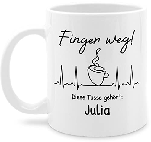 Tassen 325ml - Kollegen - Finger weg diese Tasse gehört | Spruch Arbeit | Arbeitstasse lustig Tasse Arbeit | Sprüche Tasse lustig Arbeit - 325 ml - Weiß - kaffeetasse für freundin
