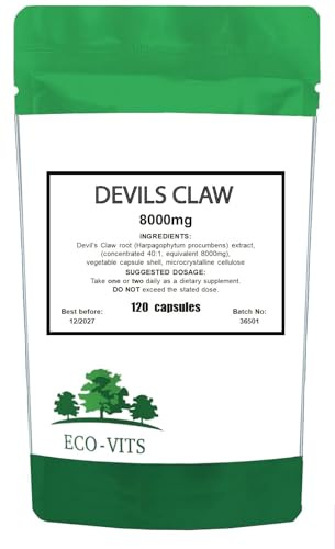 Devils Claw 8000mg 120 caps Anti INFLAMMATORY Pain Relief, Joint Health & Flexibility, Mobility & Comfort, Bones & Joints, Joint & Muscle Support