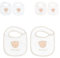 Kikkaboo Babylätzchen 2er Set Dream Frottee Waffelpique, Druckknopf, Baumwolle, Farbe:beige