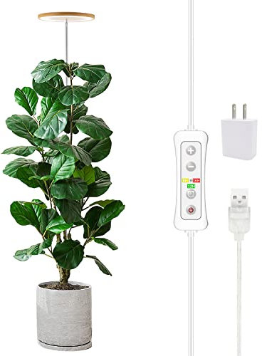 Plant Grow Light,yadoker LED Growing Light Full Spectrum for Indoor Plants,Height Adjustable, Automatic Timer, 5V Low Safe Voltage,Idea for Large Plant Lights