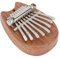 8-Ton Kalimba Mini Kalimba Massivholz Katze Ohr Form Finger Daumen Klavier mit Umhängeband für Kinder Erwachsene