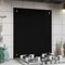 Home Supplies Tempered Glass Splashback for Kitchen, 6mm Pre-Drilled Toughened Glass Heat Resistant Splashbacks for Cookers (50X60, Black Holes)