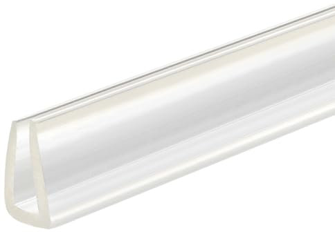 sourcing map U Channel Edge Trim, 11.5ft Length Rubber Guard Seal Strip Edge Protector Fit for 4-5mm Edge, (9/16 W x 5/16 H) Clear
