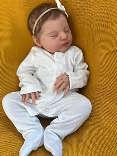 Anano Reborn Puppen Baby 48 cm lebensechte Babypuppen, die echt aussehen Silikon Reborn Babys realistische Reborn Babypuppen mit Kleidung & Schnuller