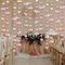 Papier Girlande Deko, QeeFop 52Ft Champgne Rosa Herz Girlande Hochzeit Deko Doppelseitig Metallisches Papier Hängende Girlande für Hochzeit, Geburtstag, Brautparty Deko (Champgne & Rosa)