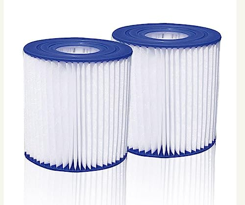 4X Summer Waves Pool Filter Ersatz für Bestway Typ D, Typ VII, 4 Stück Poolfilter Filterkartuschen Kartuschenfilter kompatibel mit Coleman SaluSpa 90352E, 58323E, 58324, P06263 Lay-Z-Spa