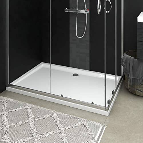Lechnical Piatto Doccia in ABS Rettangolare Bianco 80x120 cm,Piatto Doccia,Attrezzature per Bagni
