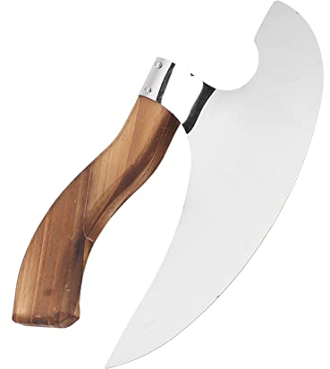 ZPSHYD Hache à Pizza Viking – Coupe-Pizza Médiéval en Acier Inoxydable Fabriqué à la Main avec Un Manche en Bois De Pin pour la Maison, Le Restaurant Et Le Bar