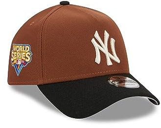 New Era New York Yankees MLB Harvest World Series 2009 Brown Black 9Forty A-Frame Snapback Cap - One-Size
