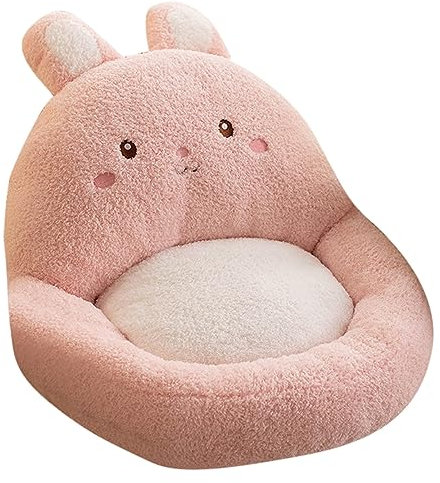 Cute Cartoon Animal Cushion Pillow Kawaii Gaming Chair Cushion Indoor Seat Cushions For Office Chair Comfy Plush Pillows Non Slip Backing Seat Cushions (Pink, 50x50x38cm)