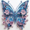 ENCOMAG Schmetterling-Papier-Quilling-Diamant-Malerei-Sets für Erwachsene, Blumen, Diamant-Kunst-Sets für Anfänger, Edelstein-Kunst-Sets für Geschenk, Heim-Wanddekoration, Geschenke, 30 x 30 cm