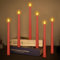 Sequpr LED Kerzen Stabkerzen Rot, Flammenlose Kerzen, LED Tafelkerzen, Batteriebetrieben Lang LED Kerzen für Weihnachten Hochzeit Tisch Party Dekoration 6 Stück