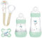 MAM Welcome To The World, Set Regalo con 3 Biberon Easy Start Anticolica, Ciuccio Start Nanò, Clip It! & Cover, con Custodia Portaciuccio, Verde