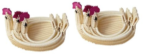 PRETYZOOM 6 Stk Blumenaufkleber Osterkörbe Aufbewahrungskorb aus Weidengeflecht Aufbewahrungskörbe für Regale Präsentationskorb Aufbewahrungskorb für Kleinigkeiten Rattan