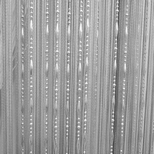 Dew Drop Chain Bead Curtain String Door Room Divider Fly Bug Screen Tassel String Line Door Curtains Window Room Divider Decorative Tulle Curtains For Room String Bead Curtain (Black)
