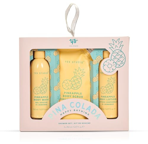 Yes Studio Pina Colada Bathing Shower Set Body Wash, Scrub and Lotion 450ml