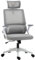 Vinsetto Chaise de Bureau Fauteuil de Bureau Ergonomique avec Support Lombaire et appuie-tête réglable Tissu en Maille Respirante Gris