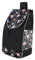 Dickly Zusammenklappbare Ersatztasche für Einkaufswagen, Trolley, Ersatztasche, Aufbewahrungstasche mit Kordelzug für Zuhause, Schwarze Blume