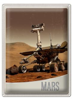 Femer Blechschild Reise 30x40cm Wettall Mars Rover Curiosity Galaktisch
