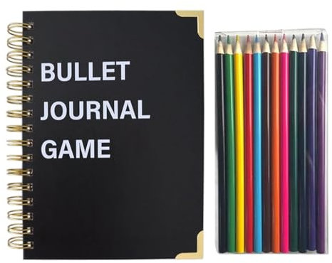 Bullet Journals Game Notizbuch Lustiges Jährliches Finanzausgaben Tracker Paket, Doppelspiral Drahtbindungs Planungsnotizbuch Für Arbeitsbereich, Zuhause, Schule, Reisen 27,9 X 21,6 X 2,5 Cm