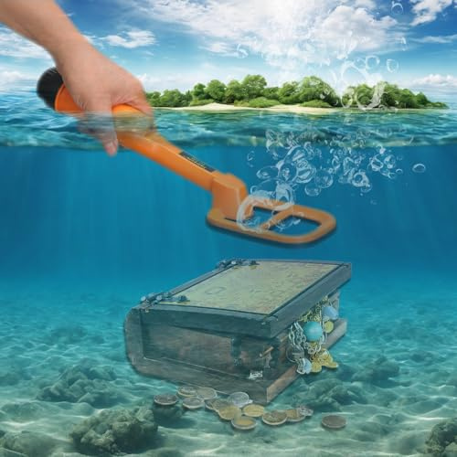 Underwater Metal Detector Submersive IP68 Fully Waterproof Metal Detector for Adults Under Water 100FT, Can detect All Metals with Large Coil, Accurate and Precise