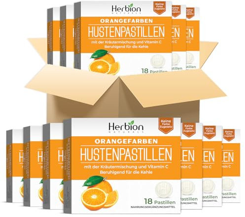 Herbion Naturals Pastiglie Arancia Naturale Integratore Alimentare Confezione da 48 Cartoni (18 Pastiglie per Cartone)