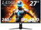 Z-Edge Monitor Gaming 27 Pulgadas 240HZ, Pantalla Ordenador 2K QHD IPS Monitor 1ms 2560x1440 LED, 400cd/m², HDR10, FreeSync, DisplayPort(240Hz), HDMI(144Hz), VESA Compatible