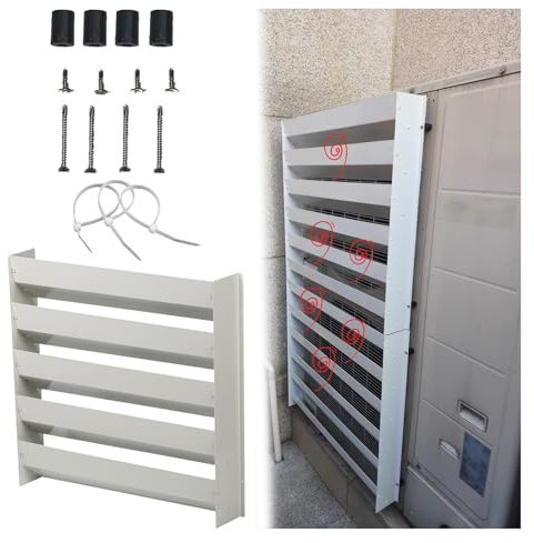 QHZYMX Deflettore Condizionatore Deflector De Ventilación Exterior para Compresor De Aire Acondicionado, Resistente, Impermeable, con Obturador Portátil.(21.6x21.6in(55x55CM))