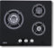 Placa gas cristal Rommer CGM-3 FG CRISTAL, 3 fuegos, 6050W, negro