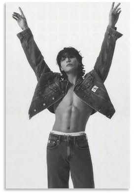 KBGDFSDF K-Pop BTS Jungkook Poster auf Leinwand, Schlafzimmer, Dekoration, Landschaft, Büro, Raumdekoration, Geschenk, 30 x 45 cm