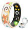 JINSHANGZI Bague intelligente en émail de couleur pour femme - Surveillance du sommeil - Mesure de l'oxygène dans le sang - Modes multi-sports (avec charge, 9)