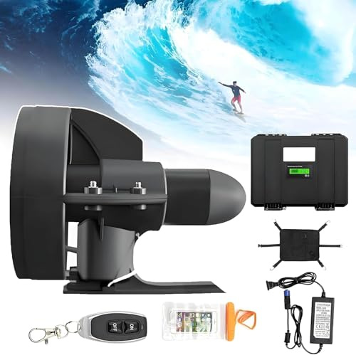 LHUITUI Propeller Propulsion, Paddle Board Push Motor, Battery Electric Fin, Strong Power, Compatible With 9-Inch Fin Mount, For Kayak Paddle Board Surfboard D180