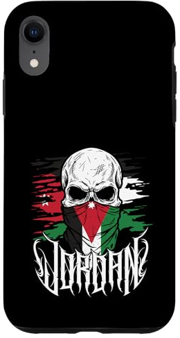 Hülle für iPhone XR Jordanische Totenkopf-Flagge